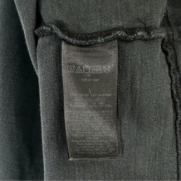 Yeezy Gap YZY Engineered By Balenciaga Washed Black Ultra Oversized Logo T-Shirt - Picture 11 of 12